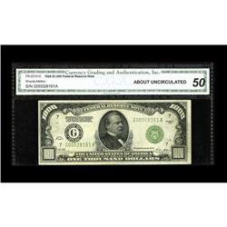 Fr. 2210-G $1000 1928 Federal Reserve Note. CGA About U Fr. 2210-G $1000 1928 Federal Reserve Note. 