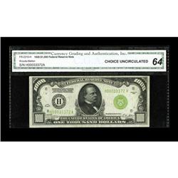 Fr. 2210-H $1000 1928 Light Green Seal Federal Reserve Fr. 2210-H $1000 1928 Light Green Seal Federa