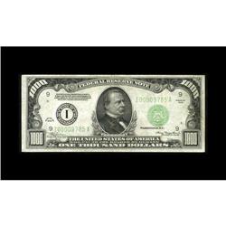 Fr. 2211-I $1000 1934 Federal Reserve Note. Extremely F Fr. 2211-I $1000 1934 Federal Reserve Note. 