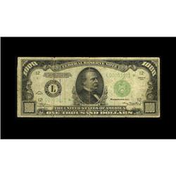 Fr. 2211-L* $1000 1934 Federal Reserve Star Note. VG Fr. 2211-L* $1000 1934 Federal Reserve Star Not