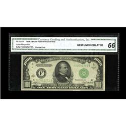 Fr. 2212-F $1000 1934A Federal Reserve Note. CGA Gem Un Fr. 2212-F $1000 1934A Federal Reserve Note.