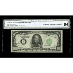 Fr. 2212-F $1000 1934A Federal Reserve Note. CGA Choice Fr. 2212-F $1000 1934A Federal Reserve Note.