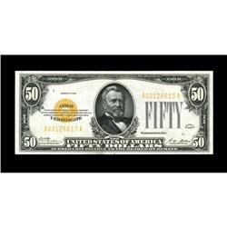 Fr. 2404 $50 1928 Gold Certificate. Gem Crisp Uncircula Fr. 2404 $50 1928 Gold Certificate. Gem Cris