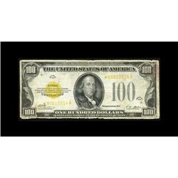 Fr. 2405* $100 1928 Gold Certificate. Fine+.An well cir Fr. 2405* $100 1928 Gold Certificate. Very G