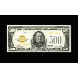 Fr. 2407 $500 1928 Gold Certificate. Gem Crisp Uncircul Fr. 2407 $500 1928 Gold Certificate. Gem Cri