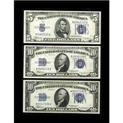 A Trio of $10 Silver Certificates A Trio of $10 Silver Certificates