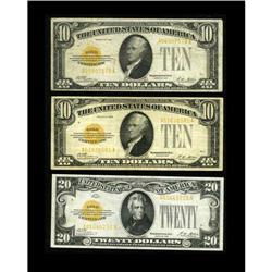 A Trio of Gold Certificates A Trio of Gold Certificates