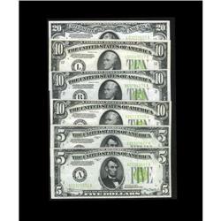 Light Green Seal FRN Bonanza.Fr. 1955-A $5 1934 Federal Light Green Seal FRN Bonanza.