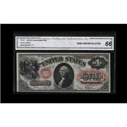 Fr. 27 $1 1878 Legal Tender CGA Gem Uncirculated 66. Th Fr. 27 $1 1878 Legal Tender CGA Gem Uncircul