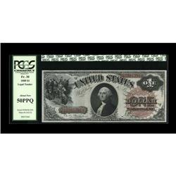 Fr. 30 $1 1880 Legal Tender PCGS About New 50PPQ. A han Fr. 30 $1 1880 Legal Tender PCGS About New 5