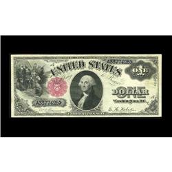 Fr. 34 $1 1880 Legal Tender Choice About New. A crackli Fr. 34 $1 1880 Legal Tender Choice About New
