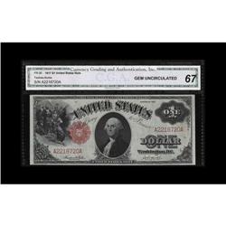 Fr. 36 $1 1917 Legal Tender CGA Gem Uncirculated 67. A Fr. 36 $1 1917 Legal Tender CGA Gem Uncircula