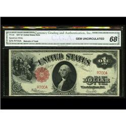 Fr. 39 $1 1917 Legal Tender CGA Gem Uncirculated 68 Fr. 39 $1 1917 Legal Tender CGA Gem Uncirculated