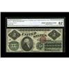 Image 1 : Fr. 41 $2 1862 Legal Tender CGA Crisp Uncirculated 62. Fr. 41 $2 1862 Legal Tender CGA Crisp Uncircu