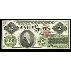 Fr. 41 $2 1862 Legal Tender Choice About New. A very li Fr. 41 $2 1862 Legal Tender Choice About New