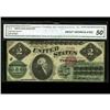 Image 1 : Fr. 41 $2 1862 Legal Tender CGA About Uncirculated 50. Fr. 41 $2 1862 Legal Tender CGA About Uncircu