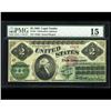 Image 1 : Fr. 41 $2 1862 Legal Tender PMG Choice Fine 15. Fr. 41 $2 1862 Legal Tender PMG Choice Fine 15.