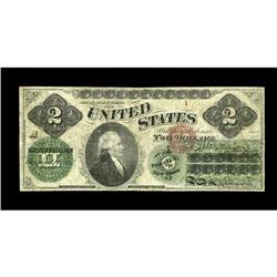 Fr. 41 $2 1862 Legal Tender Serial Number 1 Very Good. Fr. 41 $2 1862 Legal Tender Serial Number 1 V