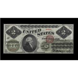 Fr. 41a $2 1862 Legal Tender Extremely Fine. But for th Fr. 41a $2 1862 Legal Tender Extremely Fine.