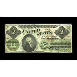 Fr. 41a $2 1862 Legal Tender Fine. The seal is somewhat Fr. 41a $2 1862 Legal Tender Fine.