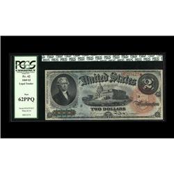 Fr. 42 $2 1869 Legal Tender PCGS New 62PPQ. The origina Fr. 42 $2 1869 Legal Tender PCGS New 62PPQ.