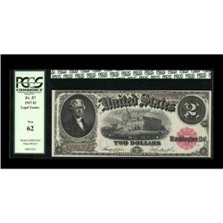 Fr. 57 $2 1917 Legal Tender PCGS New 62. Trimmed very t Fr. 57 $2 1917 Legal Tender PCGS New 62.