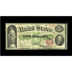 Fr. 63 $5 1863 Legal Tender Fine. A well margined note Fr. 63 $5 1863 Legal Tender Fine.