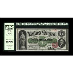 Fr. 63a $5 1863 Legal Tender PCGS Choice About New 58PP Fr. 63a $5 1863 Legal Tender PCGS Choice Abo