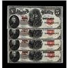 Image 1 : Fr. 91 $5 1907 Legal Tender Cut Sheet of Four Gem New. Fr. 91 $5 1907 Legal Tender Cut Sheet of Four