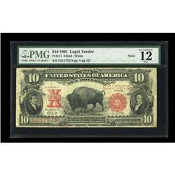 Fr. 121 $10 1901 Legal Tender PMG Fine 12. PMG has note Fr. 121 $10 1901 Legal Tender PMG Fine 12.