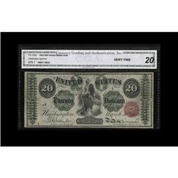 Fr. 126b $20 1863 Legal Tender Serial Number 1 CGA Very Fr. 126b $20 1863 Legal Tender Serial Number