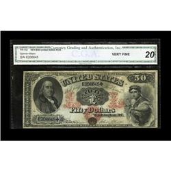 Fr. 152 $50 1874 Legal Tender CGA Very Fine 20. Fr. 152 $50 1874 Legal Tender CGA Very Fine 20.