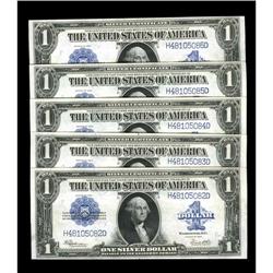 Fr. 237 $1 1923 Silver Certificates Five Consecutive Ex Fr. 237 $1 1923 Silver Certificates Five Con