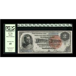 Fr. 243 $2 1886 Silver Certificate PCGS Extremely Fine Fr. 243 $2 1886 Silver Certificate PCGS Extre