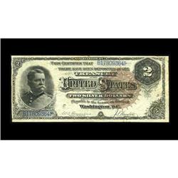 Fr. 244 $2 1886 Silver Certificate Very Fine. This Larg Fr. 244 $2 1886 Silver Certificate Very Fine