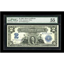 Fr. 258 $2 1899 Silver Certificate PMG About Uncirculat Fr. 258 $2 1899 Silver Certificate PMG About
