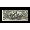 Image 1 : Fr. 268 $5 1896 Silver Certificate Fine+. The $5 Educat Fr. 268 $5 1896 Silver Certificate Fine+.