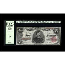 Fr. 361 $5 1890 Treasury Note PCGS Choice New 63. This Fr. 361 $5 1890 Treasury Note PCGS Choice New