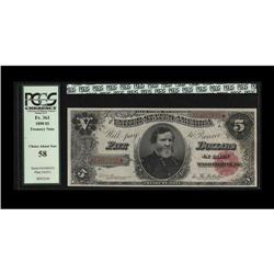 Fr. 361 $5 1890 Treasury Note PCGS Choice About New 58. Fr. 361 $5 1890 Treasury Note PCGS Choice Ab