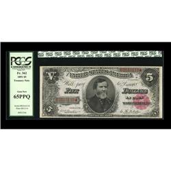 Fr. 362 $5 1891 Treasury Note PCGS Gem New 65PPQ. The h Fr. 362 $5 1891 Treasury Note PCGS Gem New 6