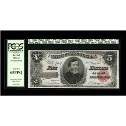 Fr. 363 $5 1891 Treasury Note PCGS Gem New 65PPQ. A lov Fr. 363 $5 1891 Treasury Note PCGS Gem New 6