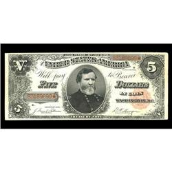 Fr. 363 $5 1891 Treasury Note About Uncirculated. Fr. 363 $5 1891 Treasury Note About Uncirculated.