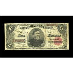 Fr. 363 $5 1891 Treasury Note Fine. Fr. 363 $5 1891 Treasury Note Fine.
