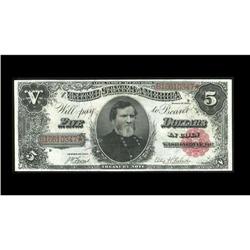 Fr. 365 $5 1891 Treasury Note Choice Very Fine. Final n Fr. 365 $5 1891 Treasury Note Choice Very Fi