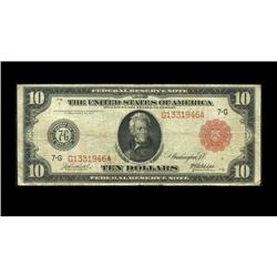 Fr. 898b $10 1914 Red Seal Federal Reserve Note Fine. A Fr. 898b $10 1914 Red Seal Federal Reserve N
