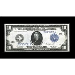 Fr. 915c $10 1914 Federal Reserve Note Gem New. A gorge Fr. 915c $10 1914 Federal Reserve Note Gem N