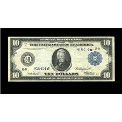 Fr. 932 $10 1914 Federal Reserve Star Note Fine-Very Fi Fr. 932 $10 1914 Federal Reserve Star Note F