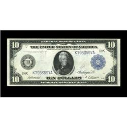 Fr. 946 $10 1914 Federal Reserve Note Choice New.A brig Fr. 946 $10 1914 Federal Reserve Note Choice