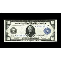 Fr. 947 $10 1914 Federal Reserve Note Very Choice New.O Fr. 947 $10 1914 Federal Reserve Note Very C