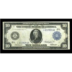 Fr. 948 $10 1914 Federal Reserve Note Fine-Very Fine. A Fr. 948 $10 1914 Federal Reserve Note Fine-V
